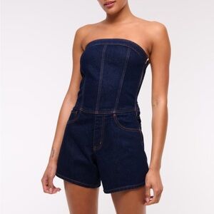 Abercrombie Strapless Denim Romper